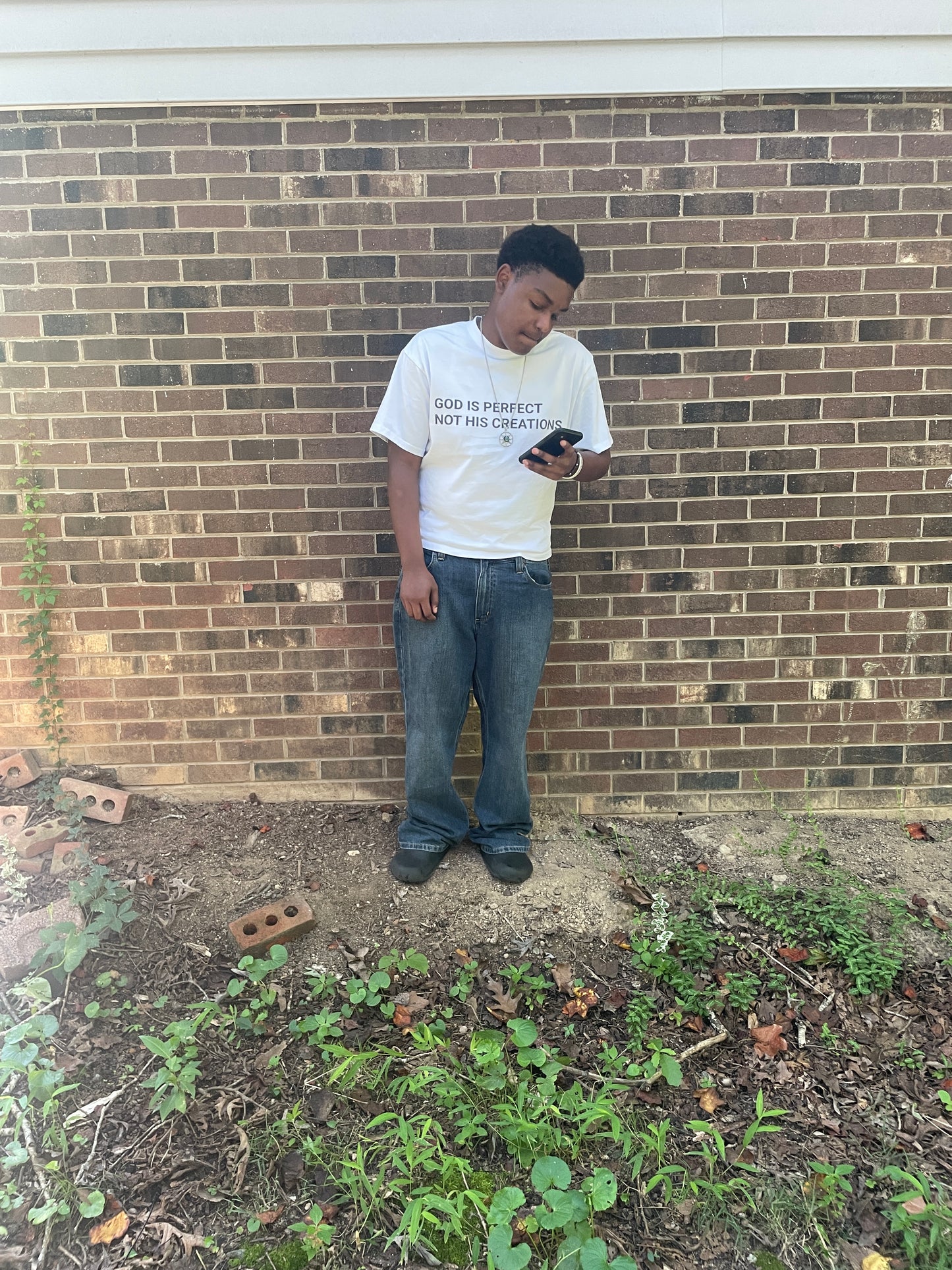 "GOD IS PERFECT TEE" WHITE